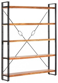 5 szintes tömör akácfa könyvespolc 140 x 30 x 180 cm