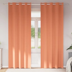 Függönyök függönyökkel 2 pcs Terrakotta 245x140cm Poliészter