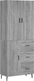 vidaXL szürke sonoma szerelt fa magasszekrény 69,5 x 34 x 180 cm