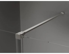 Mexen Velar, zuhanykabin tolóajtóval 150 x 90 cm, 8mm szürke üveg, csiszolt acél, 871-150-090-41-97