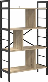 vidaXL Könyvespolc Sonoma tölgy 75 x 30 x 123,5 cm Faanyag