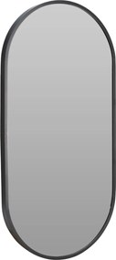 Fali Tükör Ovális alumínium 30x60 cm Fekete klasszikus akasztós Keretben