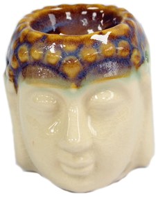 Buddha fej aromalámpa 8,5 cm - Fehér