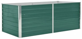 zöld horganyzott acél kerti magaságyás 160 x 80 x 45 cm