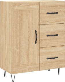 vidaXL sonoma tölgy színű szerelt fa tálalószekrény 69,5 x 34 x 90 cm