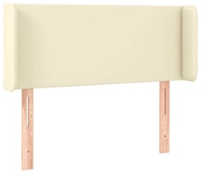 krémszínű műbőr szárnyas fejtámla 103x16x78/88 cm