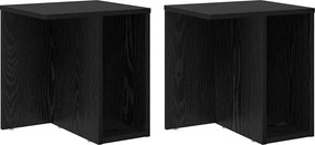 vidaXL Végasztal 2 pcs Fekete tölgy 37 x 32 x 40 cm Faanyag