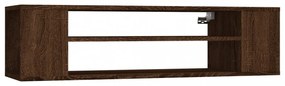 barna tölgyszínű szerelt fa függő TV-szekrény 100x30x26,5 cm