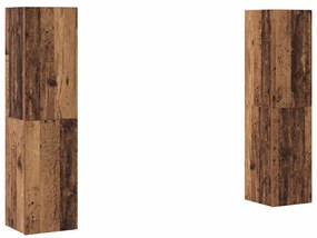 TV Szekrény Szett 4 pcs Régi fa 30.5 x 30 x 60 cm Faanyag