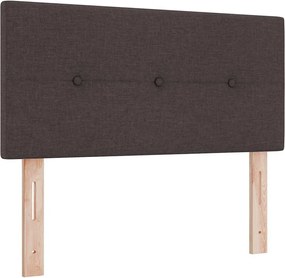 vidaXL LED ágytámla LED -es lámpákkal Sötét Barna 100 cm Poliészter