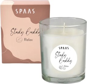 Illatos gyertya üvegben STUDY BUDDY 9,5 cm krém színű