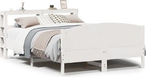 vidaXL fehér tömör fenyőfa ágy matrac nélkül 160 x 200 cm