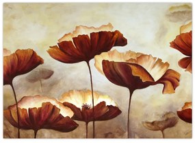 Piros virágok képe (70x50 cm)