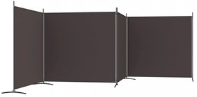 4 paneles barna szövet térelválasztó 698x180 cm