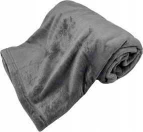 Mikroflanel takaró, fényes szürke