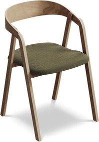 Zöld tömörfa étkezőfotel Erika – Makamii