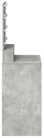LED-es sminkasztal Beton szürke 50x41x135 cm