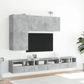 betonszürke szerelt fa fali TV-szekrény 60 x 30 x 30 cm
