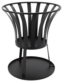 Hordozható fa tűzrakóhely rostéllyal fekete