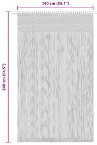 tópszínű makramé pamutfüggöny 140 x 240 cm