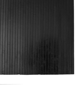 négyszögletű fekete bambusz szőnyeg 80 x 200 cm