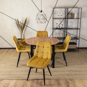 Mustársárga Bársony Étkezőszék RIO