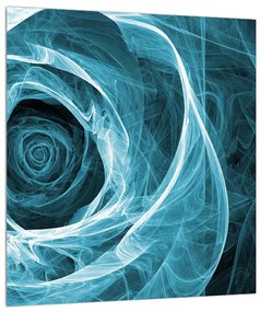 Absztrakt kép kék rózsa (30x30 cm)