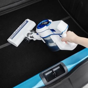 Niceboy ION Hurricane H5- Vezeték nélküli álló porszívó 2in1 150W/2200 mAh fehér/kék