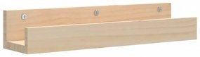 2 db tömör fenyőfa fali polc 50 x 12 x 9 cm