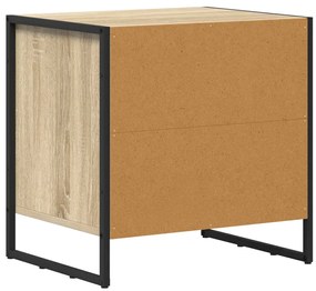 vidaXL Éjjeli asztal fiókkal 2 pcs Sonoma 50 x 39.5 x 50 cm Faanyag