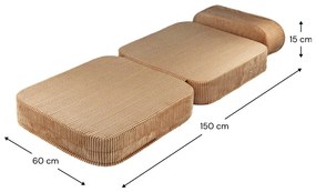 Barna kordbársony gyerek fotel Flip – Wigiwama