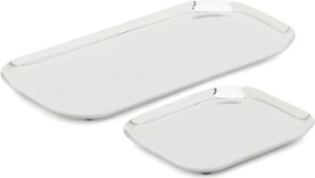 Rozsdamentes acél szervírozó tálca szett 2 db-os 15x29 cm Nirela – Kave Home