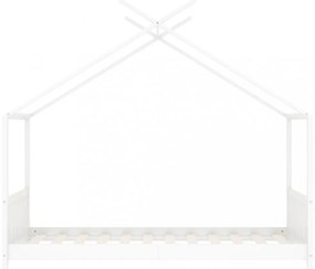 fehér tömör fenyőfa gyerekágy-keret 80 x 160 cm