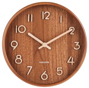 Pure Small barna falióra hársfából, ø 22 cm - Karlsson
