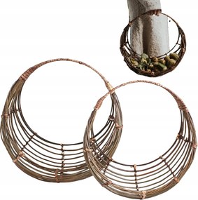 Fa Bevásárlókosár Zöldség Gyümölcs Mosás nagy boho natúr 2 db