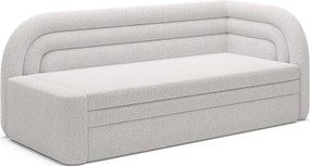 Krémszínű buklé kinyitható-tárolóhelyes kanapé jobb oldali 223 cm Fabillo – ELTAP