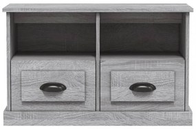 szürke sonoma színű szerelt fa TV-szekrény 80 x 35 x 50 cm