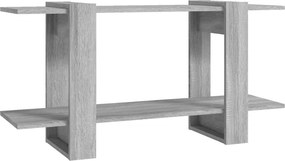 vidaXL szürke sonoma-tölgyszínű szerelt fa könyvszekrény 100x 30x51 cm