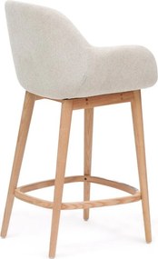 Bézs kárpitozott karfás bárszék (ülésmagasság 66 cm) Konna – Kave Home