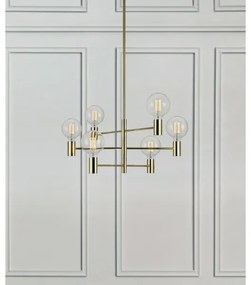 Markslöjd 106418 - Csillár rúdon CAPITAL 6xE27/60W/230V sárgaréz