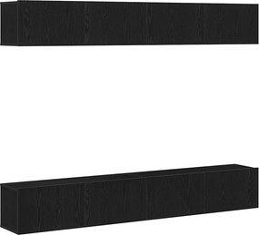 vidaXL TV szekrény garnitúra 4 pcs Fekete tölgy 100 x 30 x 30 cm