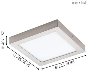 Eglo 96679 - LED RGBW dimmelhető mennyezeti lámpatest FUEVA-C LED/15,6W/230V BT