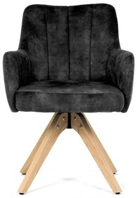 Fekete Bársony Étkezőszék. HC-D7188 BK4