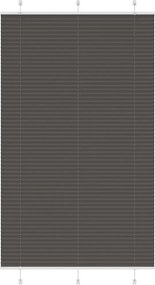 vidaXL pliszírozott redőny fekete 115x200 cm szövetszélesség 114,4 cm