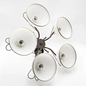 Láncos csillár COBRA 5xE27/60W/230V bronz/patina