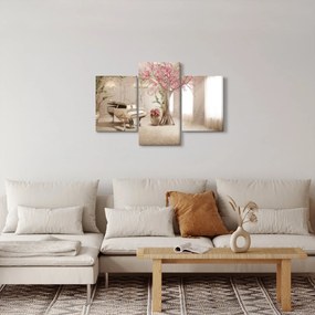 Kép - Álmodozó belső tér zongorával (90x60 cm)