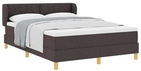 Boxspring Ágy Matrac Nélkül, Sötétbarna, 140x200 cm, Szövet
