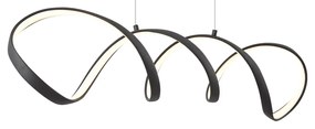 Design függőlámpa fekete 100 cm LED-del, 3 fokozatban dimmelhető - Wokkel