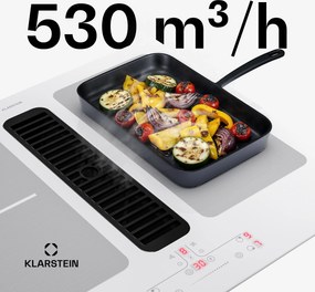 Klarstein Full House főzőlap páraelszívóval | 4 főzőzóna | 7335 W | 530 m³/h | 60 cm