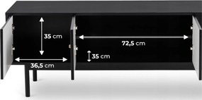 Szafka RTV MARLEN 155 cm Czarna